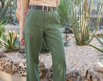 Vintage 25-34 Waist 60s 70s OG 107 Army Pants | Vietnam Utility Pant | Green Fatigue pants | Olive Green Utility Pant | see SIZE OPTIONS