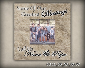 CALL_US_NA_PA: Gift For Nana, Gift For Papa, Photo Frame, Picture Frame, Gift For Grandparents, Christmas Gift, Custom Photo Frame