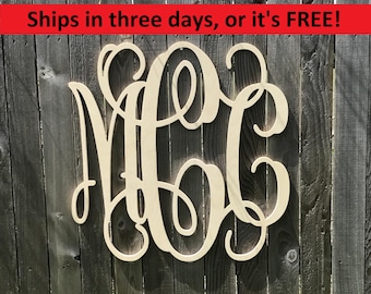 Large Wood Monogram, Vine Letters, Room Decor, Nursery Decor, Wooden Monogram, Wood Letters, Furniture, Door Hanger, Mantel Sign, Gallery