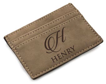Personalized Money Clip Wallet, Personalized Mens Gift, Engraved Wallet, Custom Money Clip Wallet, Leather Money Clip Wallet, Mens Gift