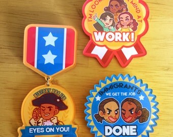Hamilton Acrylic Pins