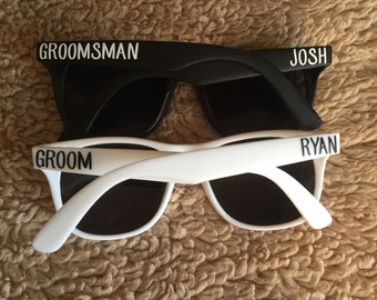 Bridal Party Sunglasses - Bachelor Party Sunglasses - Custom Sunglasses - Personalized Sunglasses - Groom and Groomsmen Sunglasses