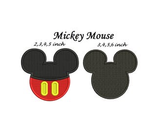 Mickey Mouse Embroidery Design - Mickey Mouse Embroidery - 2 designs Complete Stitch designs instant download