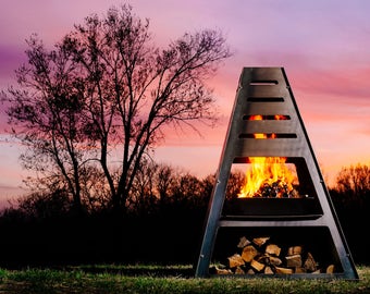 Blaze Monolith Metal Chiminea Vertical Fire Pit
