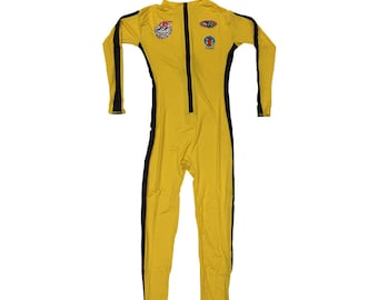 The Bride Deluxe Costume Kill Bill Movie Cosplay Spandex Beatrix Suit Stripe With Patches 2 Black Mamba Fancy Dress Halloween High Quality