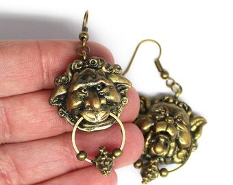 Talking door knockers Labyrinth miniature inspired earrings the pair, gift for her, precious gift, polymer clay earrings by Giuliart