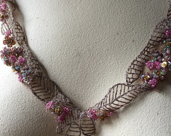 HOT PINK Beaded Applique Trim for Fairy Costumes, Headpieces, Lyrical Dance, Ballet, Ballroom Dance, Skating, Couture CA 113hp