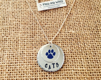University of KY Necklace, Hand Stamped Kentucky Necklace, Hand Stamped Kentucky Jewelry, KY Jewelry, KY Necklace, University of Kentucky