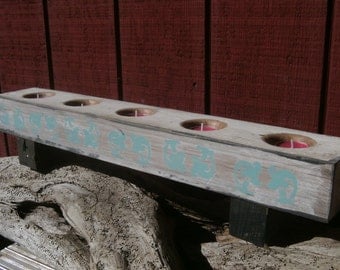 Rustic 5 Candle Votive Stand