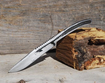 Summer Sale - Hand Forged Knife from Vintage Pipe Wrench
