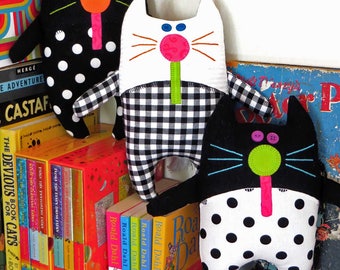 CATNIP KITTIES | pdf Soft Toy Pattern | Cat Pattern | Patterns | Kids | Cat Toys | Cats | Kids | Dolls | Cloth Dolls | Kids Cloth Dolls