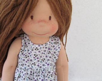 Waldorf doll, steiner doll, organic doll, 16" tall doll, fabric doll, cloth doll, handmade, gift for her