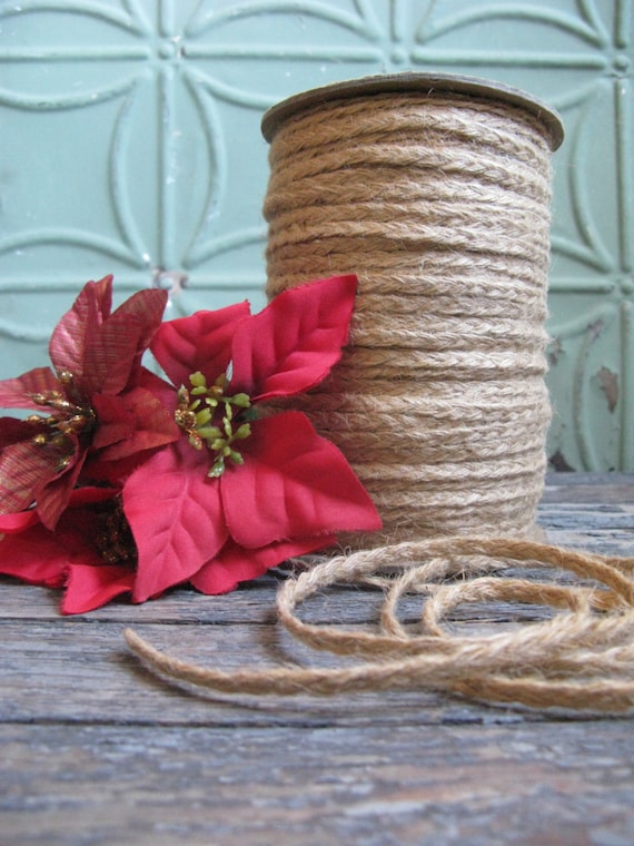 Vintage Braided Jute By the Yard Macrame Supplies Gift by Sfuso