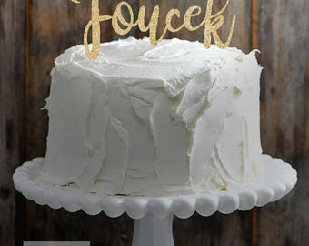 Custom Mr and Mrs Last Name Wedding Cake Topper - Available in Gold, Silver, or Rose Gold
