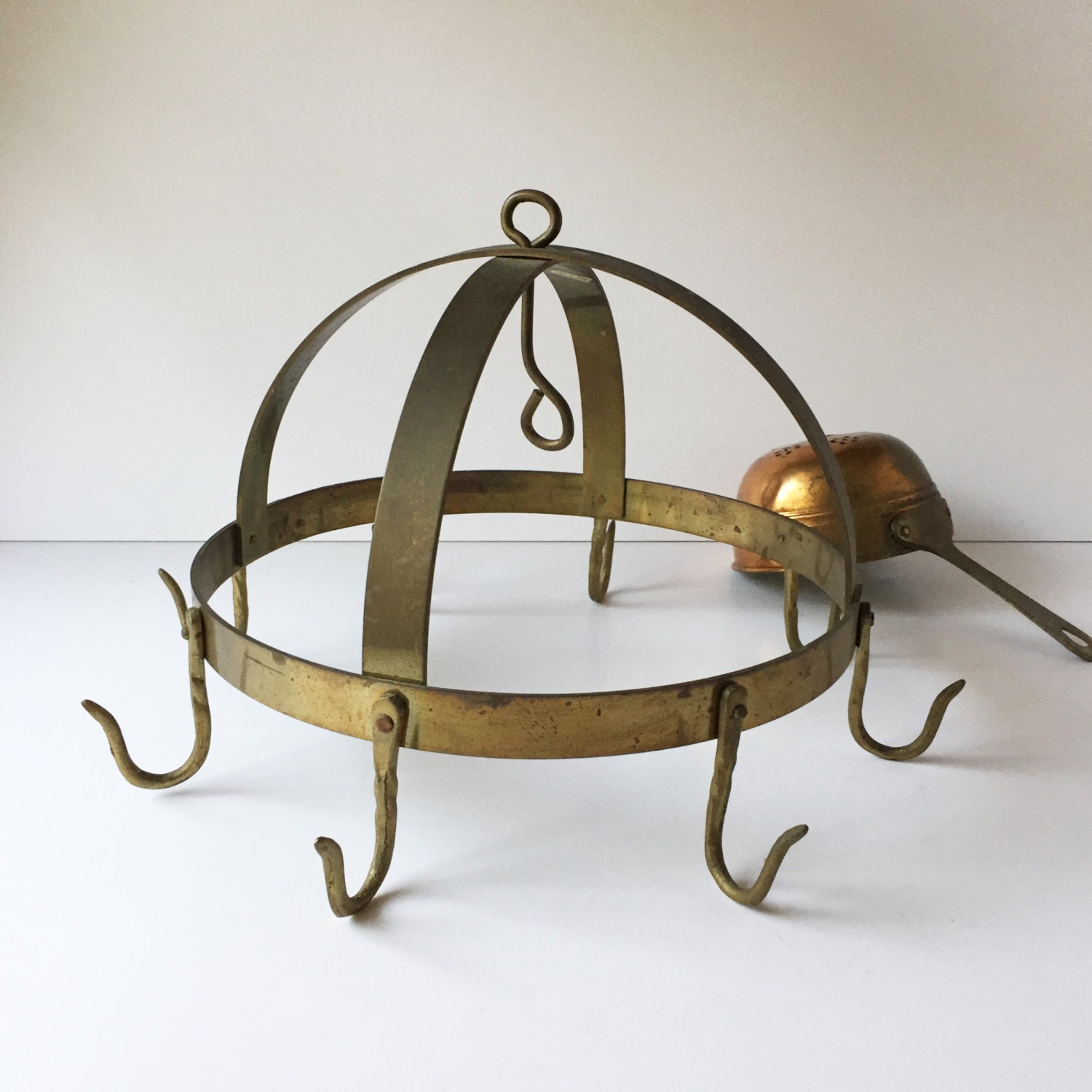 Vintage Pot and Pan Rack Metal Pot Rack Hanging Pot Rack