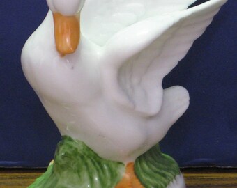 Ron Gordon Designs Bone China Pekin Duck Figurine 1 of 2 Strutting Pose 1983