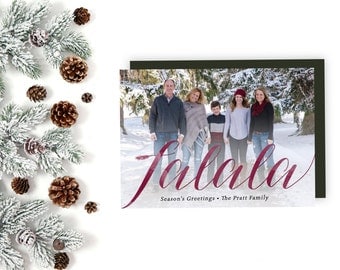 Christmas Card, Falala, Cheers, Photo Holiday Card, Falalalala