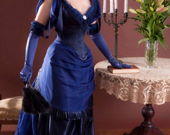 Victorian inspired peacock dress