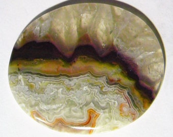 Crystal Topped Crazy Lace Agate Designer Cabochon (G-062)