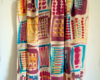 Hand-painted silk scarf
