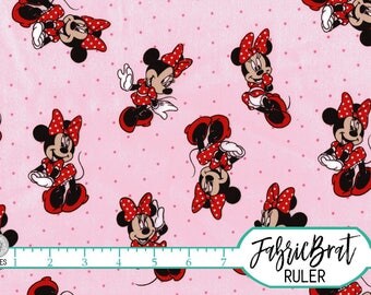 MINNIE MOUSE Fabric by the Yard Half Yard or Fat Quarter DISNEY Fabric Pink & Red Minnie Fabric 100% Cotton Quilting Apparel Fabric t5-7