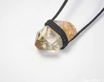 Raw Crystal Necklace, Raw Quartz Necklace, Raw Stone Necklace, Raw Gemstone Necklace, Boho Crystal Pendant, Layering necklace Bohemian