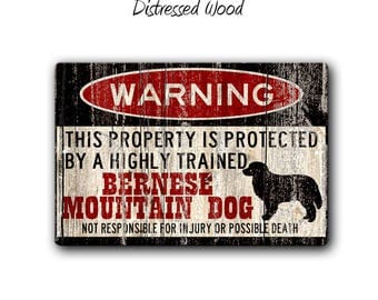 Bernese Mountain Dog Sign,Funny Metal Signs,Bernese Warning Sign,Funny Dog sign,Warning Sign,Bernese gift,Berner gift,SS1_061