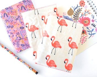 Flamingo Passport Holder, Rifle Paper Co Fabric Travel Wallet Organizer, Tropical Travel Accessories, Womens Passport Case Gift for Traveler