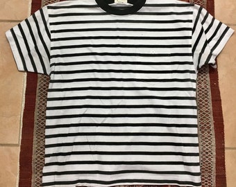 black and white stripes tshirt