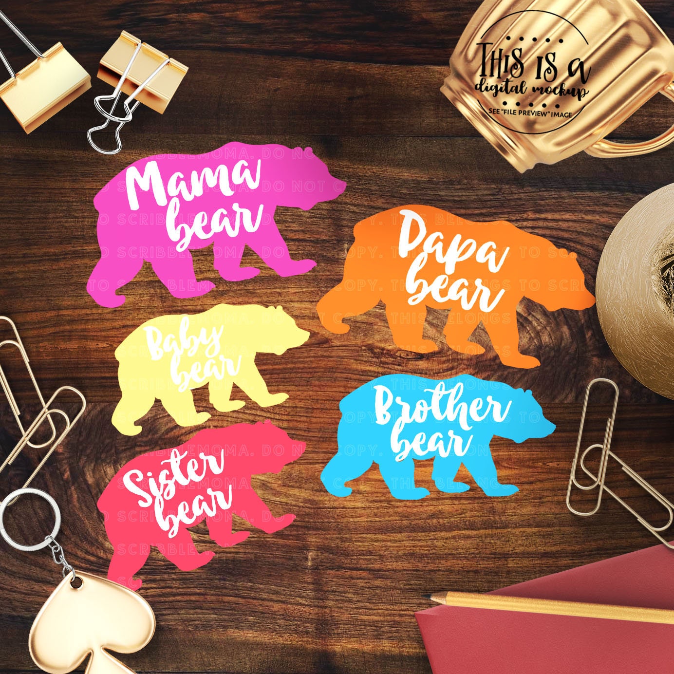 Download Mama Bear svg for Cricut Bear Family svg Mother's Day