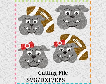 EXCLUSIVE SVG eps DXF Cutting File Bulldog Football svg, mascot svg, bulldog svg, bulldogs cutting file, football svg, bulldogs svg