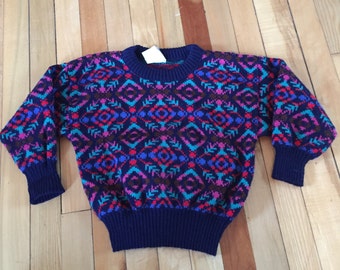 Vintage 1980s Boys Sears Cosby Knitted Sweater! Size 4