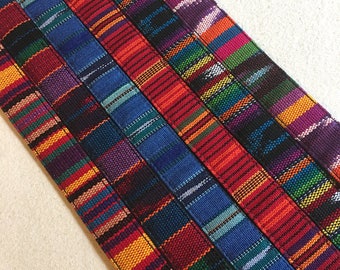 Colorful Southwest Style Dog Collars Made from Hand-Woven Guatemalan Fabrics - Stunning Option to Navajo or Aztec Tribal Style Dog Collars