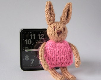 Knitted Bunny, Bunny Miniature, Knitted Miniature, Knitted Toy