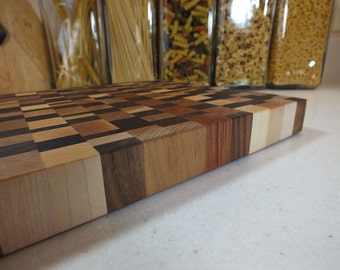 Random woods end grain cutting board