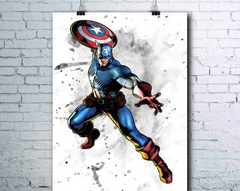Captain America Wall Art dc comics wall art captain america quote wall art superhero Captain America Wall Art dc comics wall art captain america quote wall art superhero