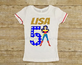 Wonder Woman Shirt, Wonder Woman Birthday Shirt, Wonder Woman Outfit, Wonder Woman Personalized Shirt, Wonder Woman, Super Girl Shirt