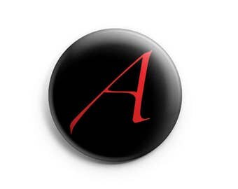 Atheist Scarlet Letter 1.25" Pinback Button