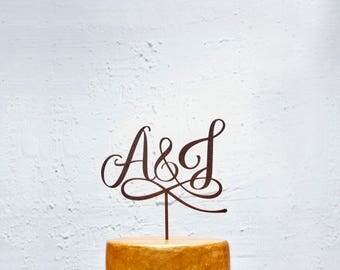 Customized Wedding Cake Topper Initials, Personalized Cake Topper for Wedding, Custom Personalized Wedding Cake Topper, Monogram Cake Topper