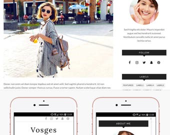 Blogger Template Responsive, Blogger Theme, Premade Blogger Templates, Blogger Template Minimal, Blogger Blog, Blogspot - Vosges