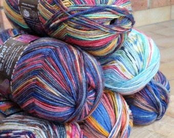 Opal sock yarn, HUNDERTWASSER , 4 Ply , 100g, 425 mts, wool and nylon