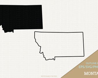 Montana Vector, State Clipart, MT Clip Art, Montana SVG, State PNG (Design 13731)