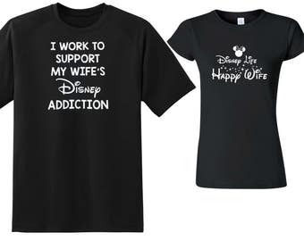 Disney Couple Shirt, Husband and Wife Shirts, Disney Family Shirts, Disney Vacation Shirts, Honeymoon Shirts, Disney Life Shirts