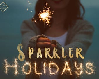 Holiday Sparkler Overlays - July 4th Sparklers Digital Overlay, Clipart Photoshop, Christmas, New Year's, Valentine Day, Fireworks, Clip Art