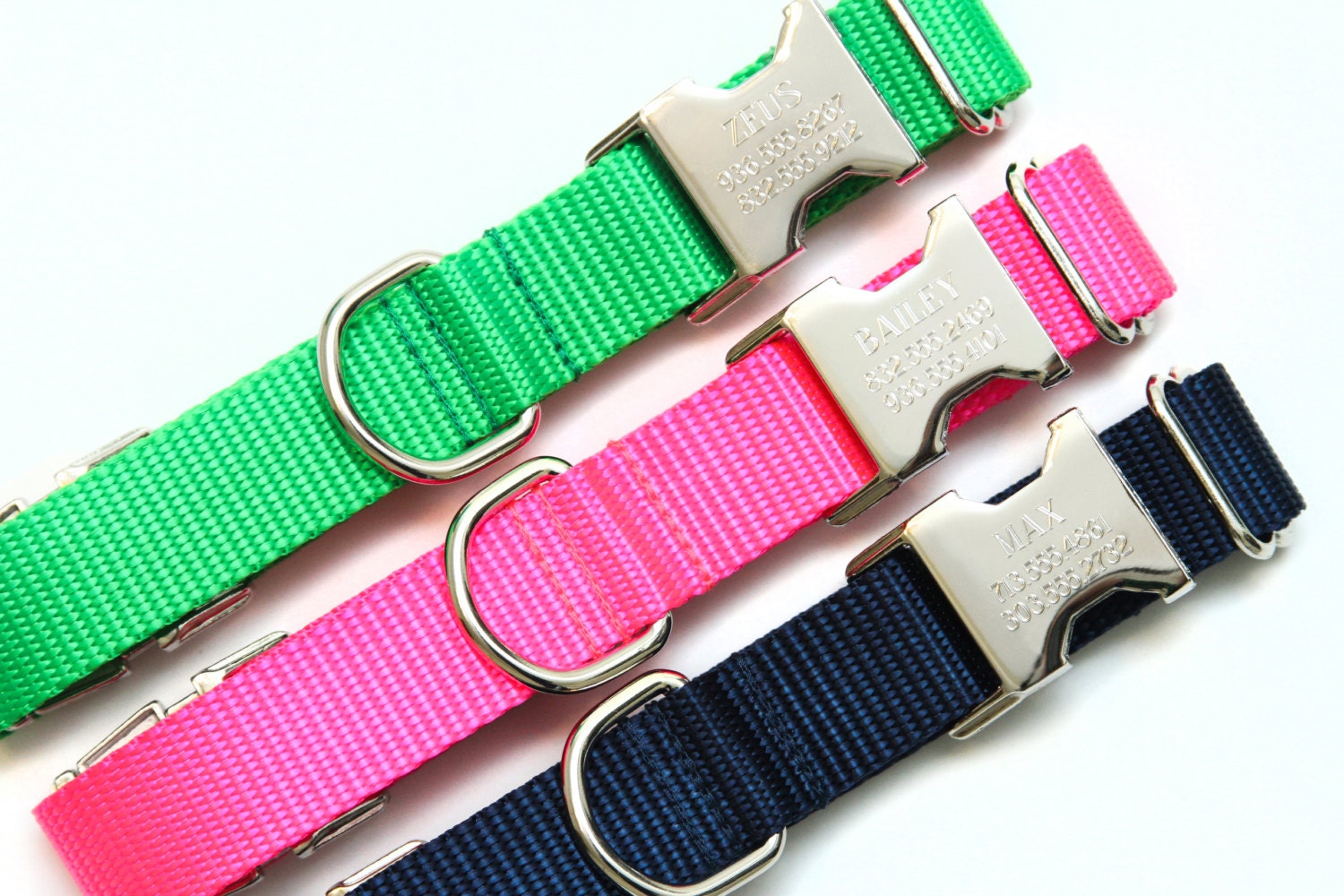 Personalized Dog Collar Go Tagless Engraved Name & Phone