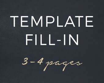 Resume Template Fill-In (3-4 Pages): Free Resume Template, Proofreading, Cover Letter, References, Customization