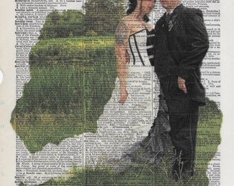 Custom Print Using Antique Dictionary Pages