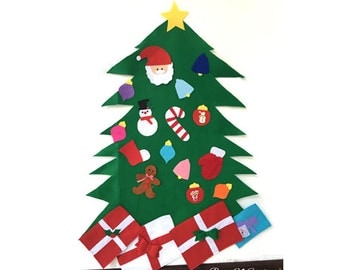 Felt Christmas tree for kids -Christmas tree activity set - Christmas gifts for kids - Felt Christmas toys - Toddler activity - busy bag