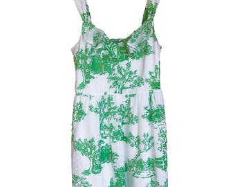 lilly pulitzer green and white dress