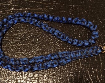 Black & Blue Camo Neck Lanyard - 550 Paracord